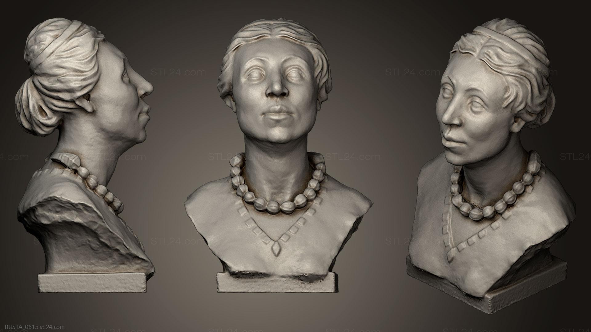 Бюсты и головы античные и исторические (Афганская королева, BUSTA_0515) 3D модель для ЧПУ станка